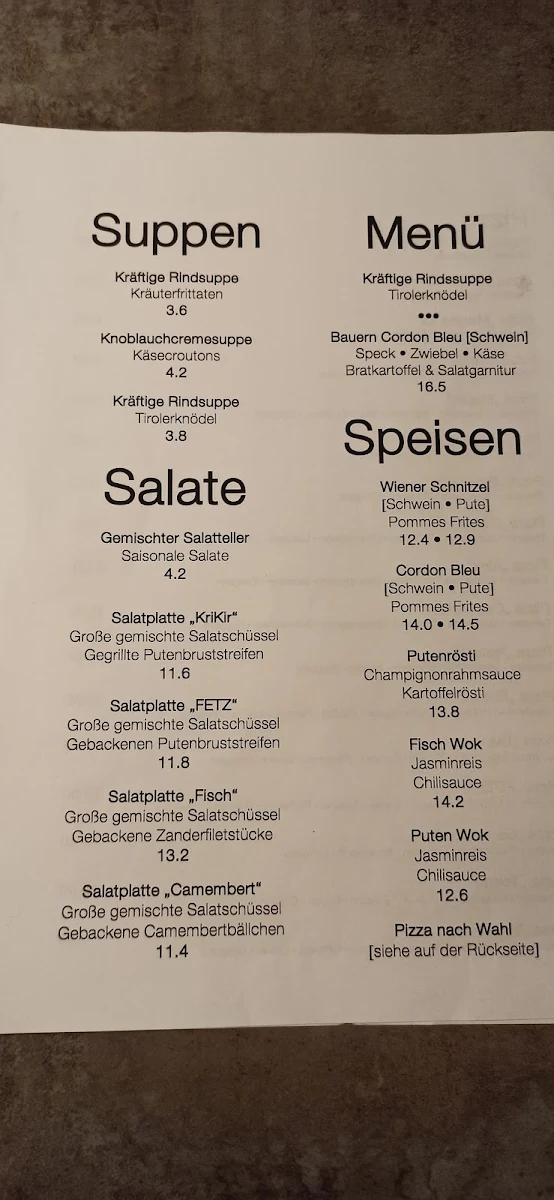 Speisekarte photo 4