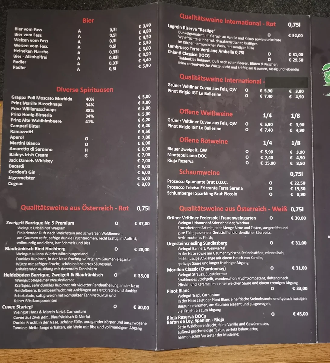 Speisekarte photo 2