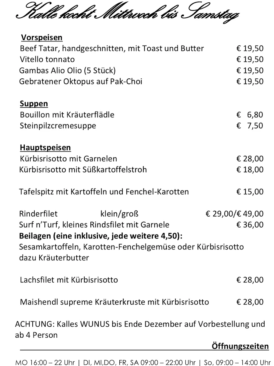 Speisekarte photo 1