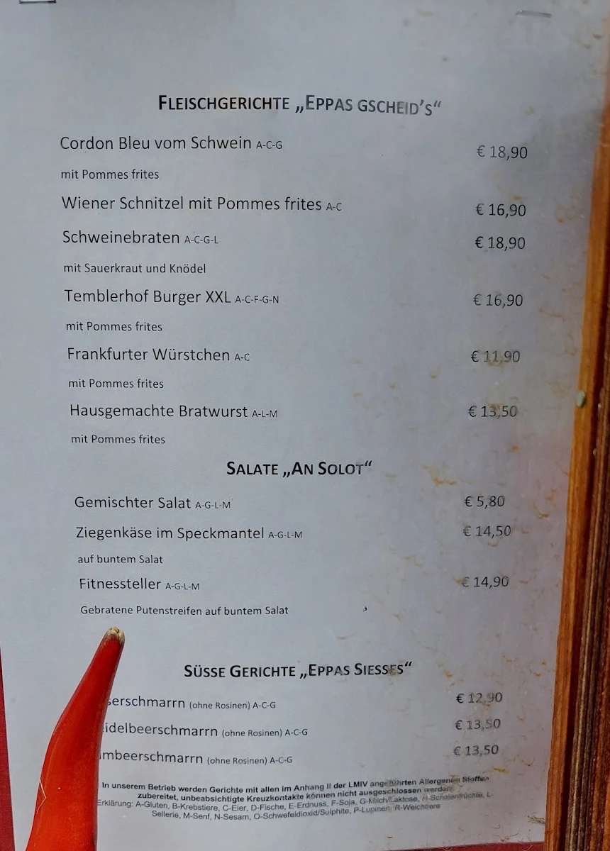 Speisekarte photo 2
