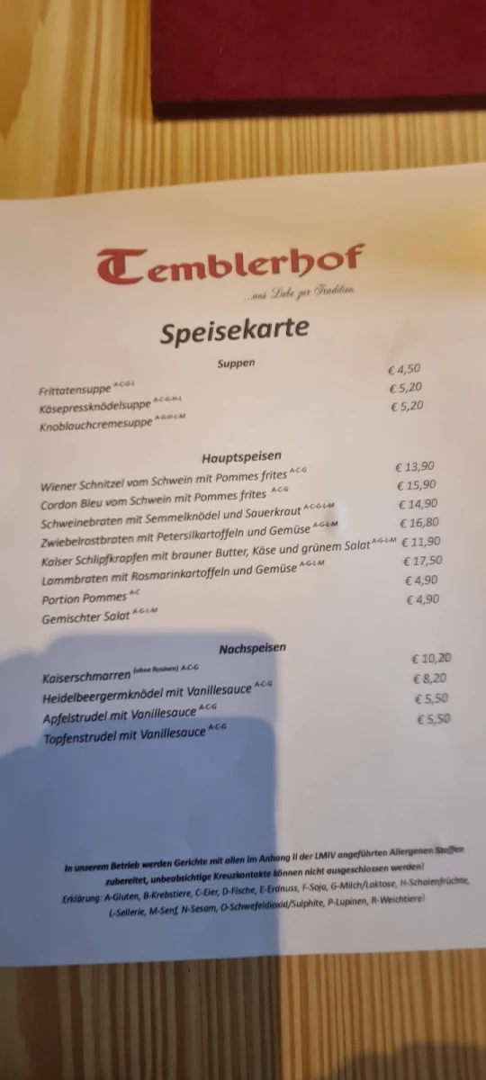 Speisekarte photo 5