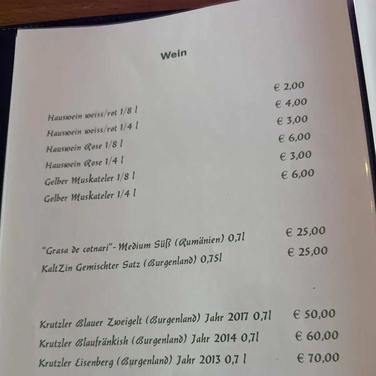 Speisekarte photo 1