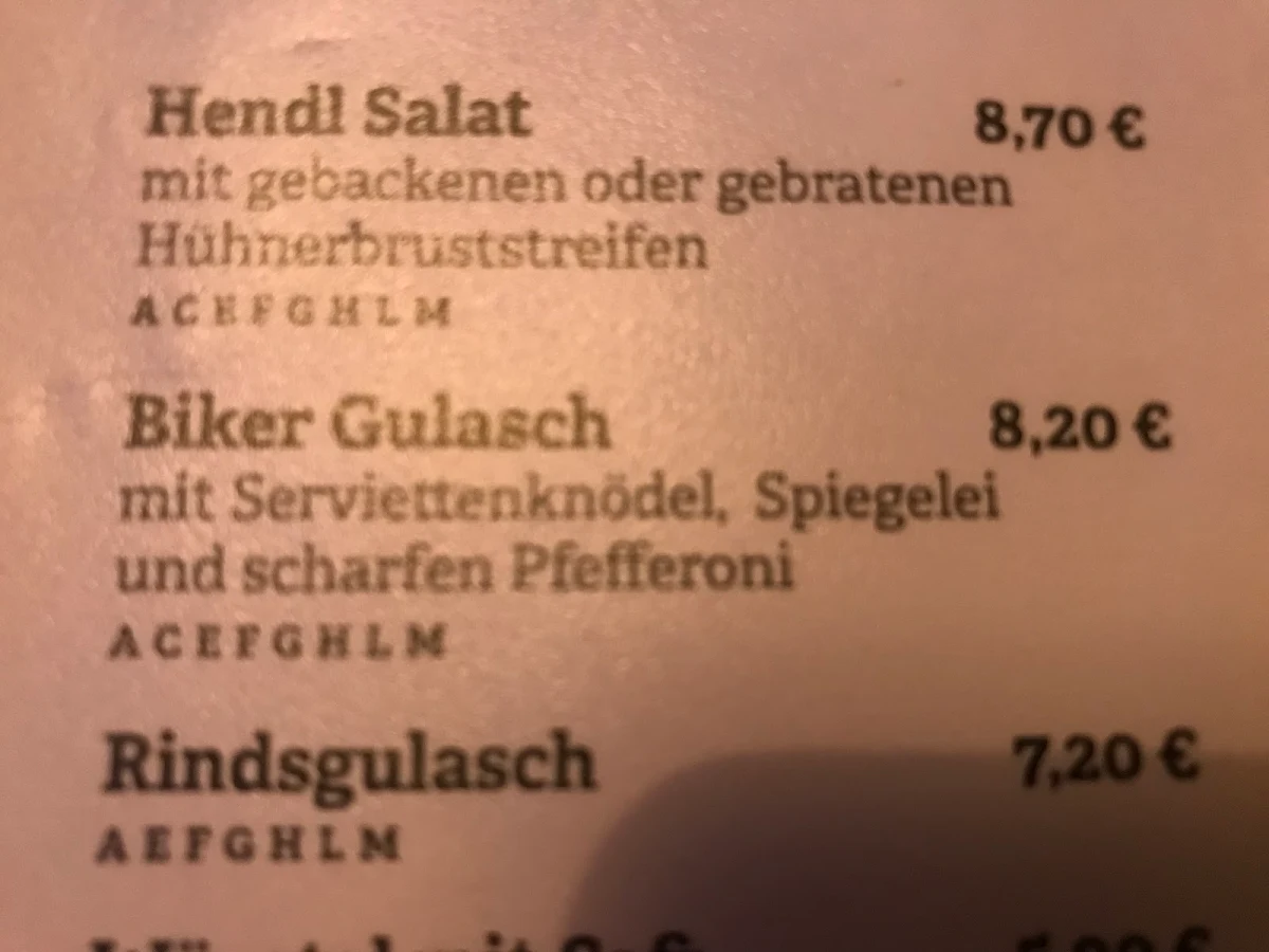 Speisekarte photo 2