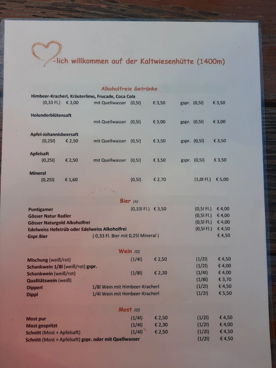 Speisekarte photo 1