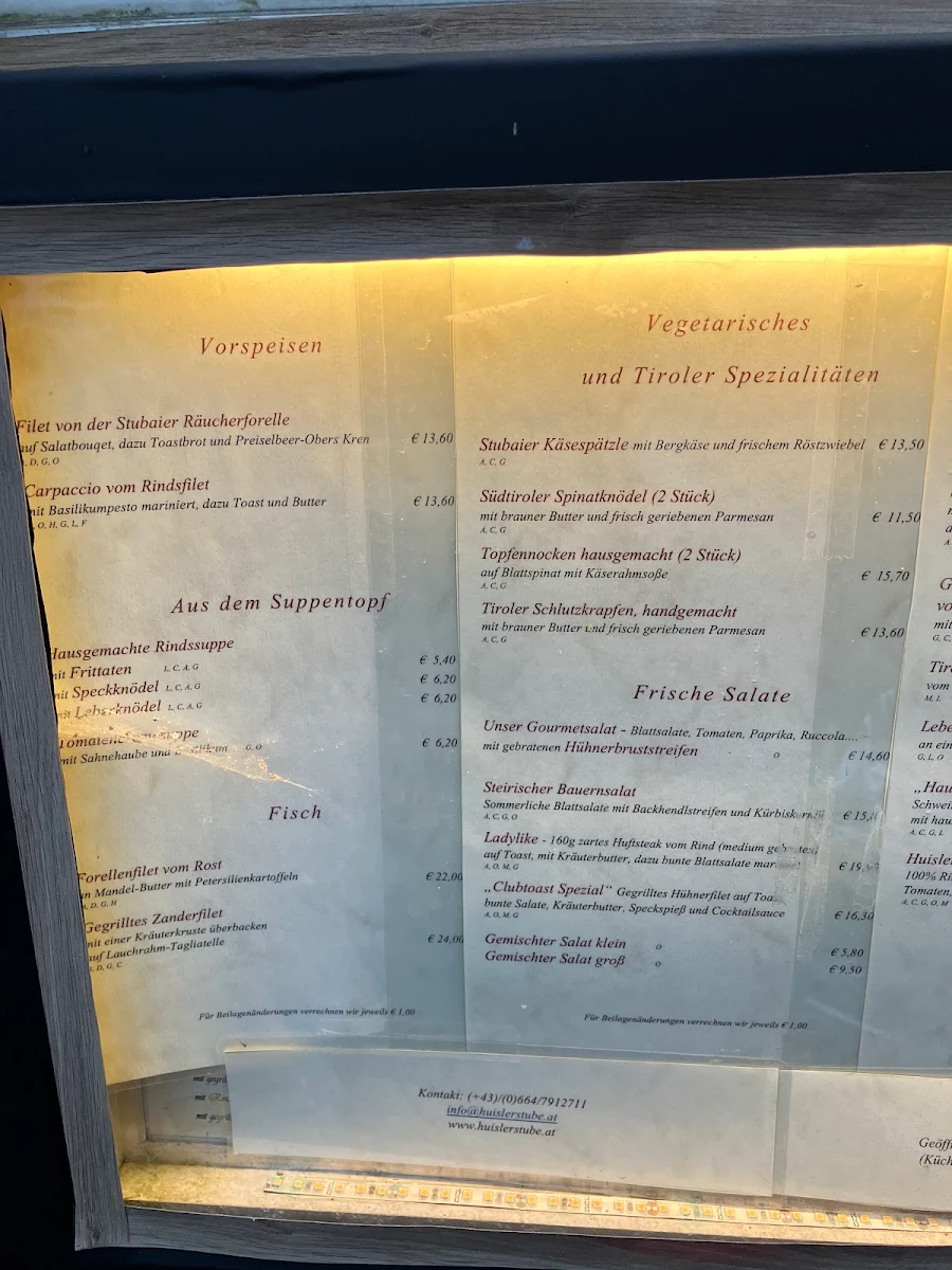 Speisekarte photo 1