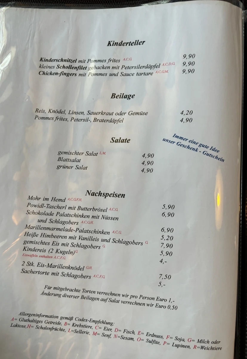 Speisekarte photo 2