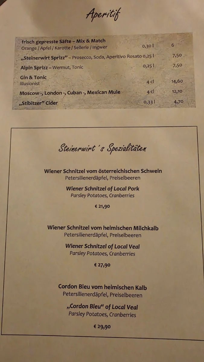 Speisekarte photo 1