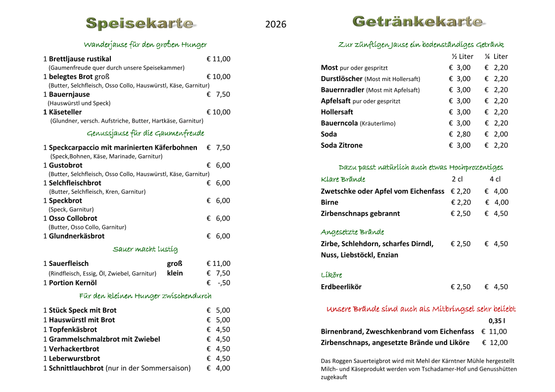 Speisekarte photo 1