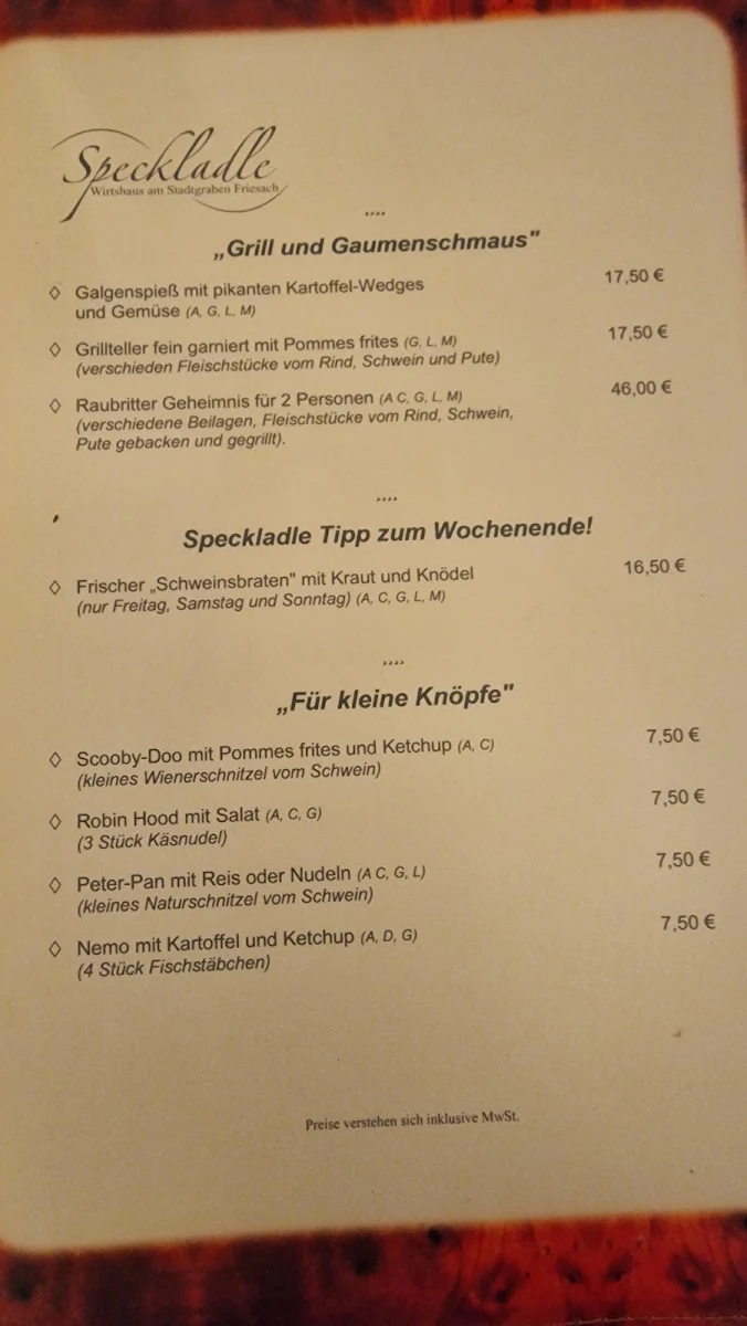 Speisekarte photo 1