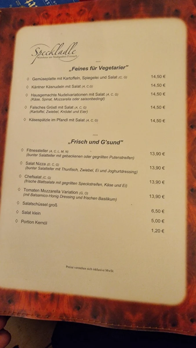 Speisekarte photo 2