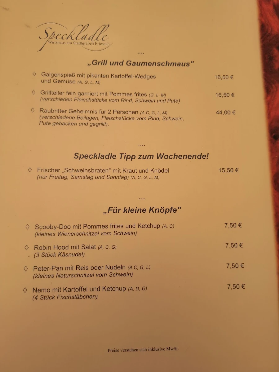 Speisekarte photo 3