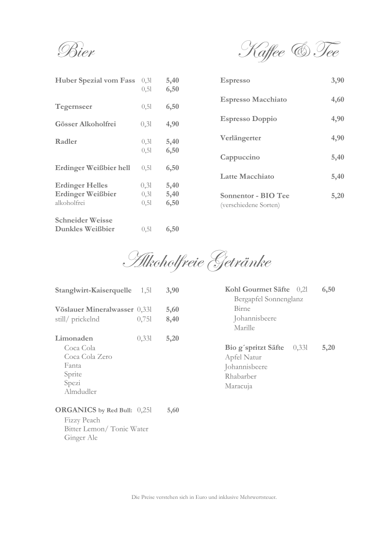 Speisekarte photo 1