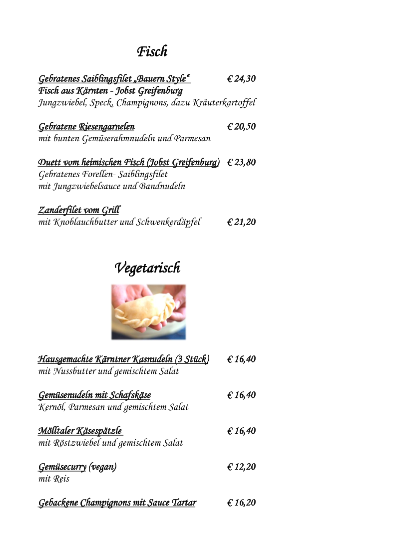 Speisekarte photo 2