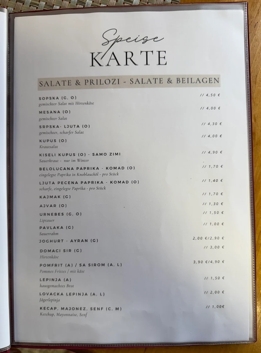 Speisekarte photo 2