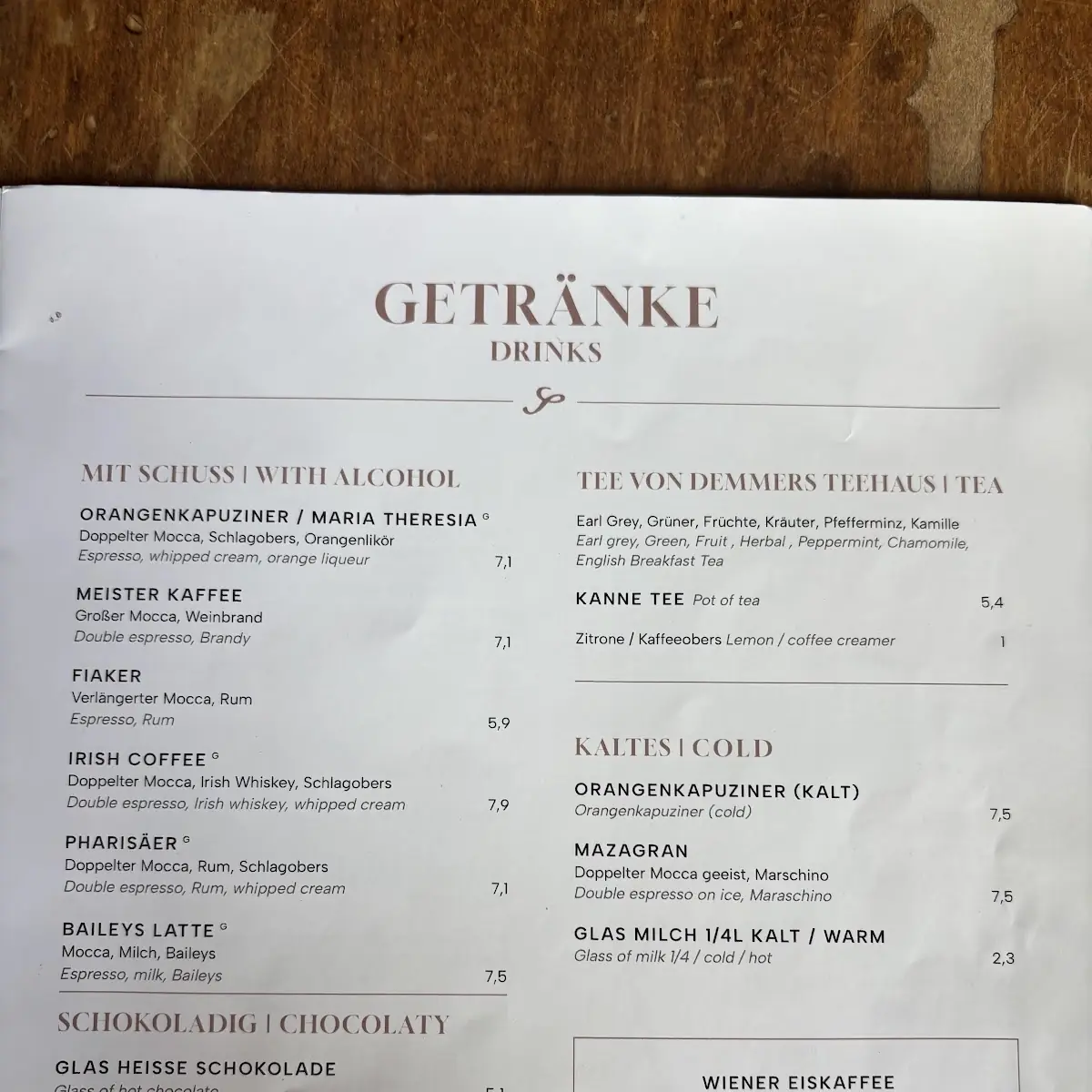Speisekarte photo 3