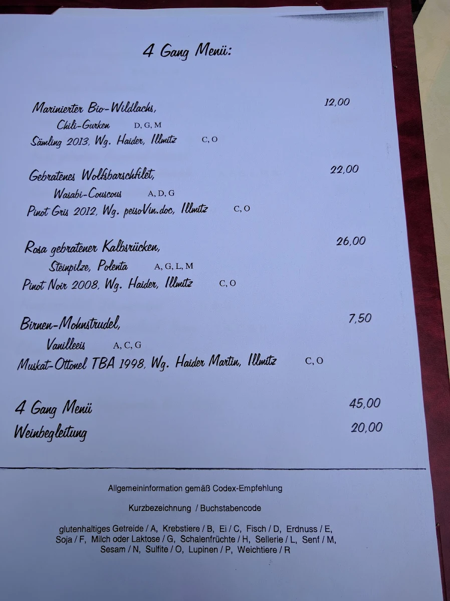 Speisekarte photo 2