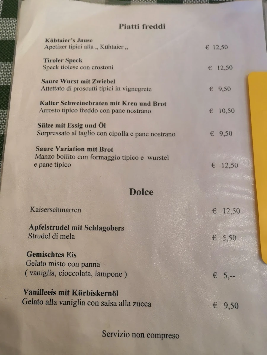 Speisekarte photo 2