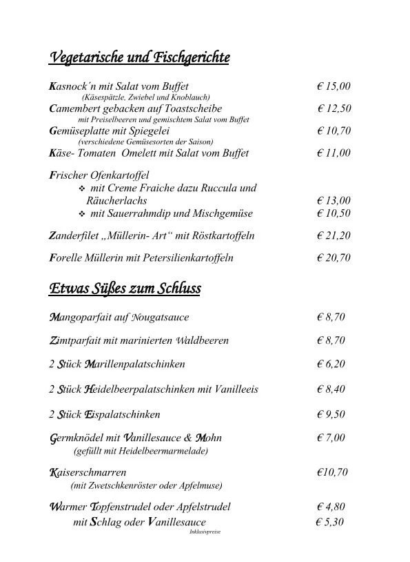Speisekarte photo 1