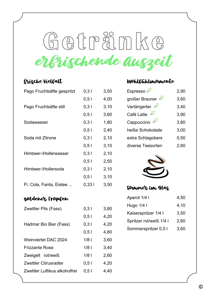 Speisekarte photo 1