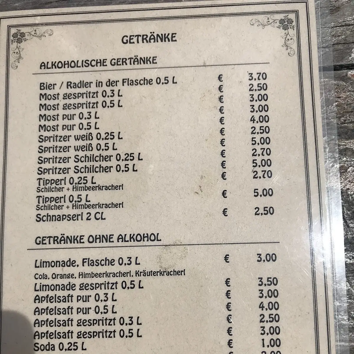 Speisekarte photo 2