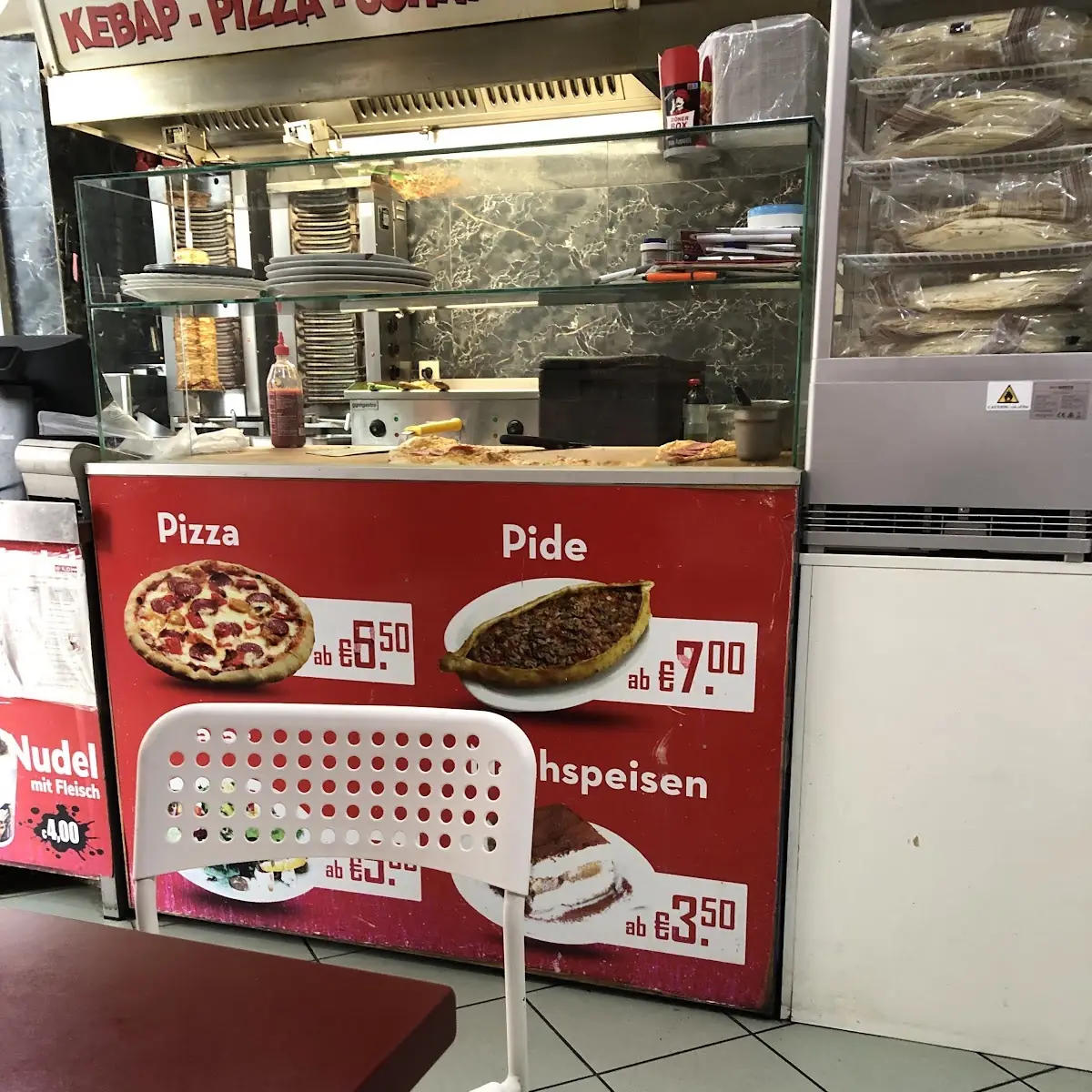 Speisekarte, "Can" - Pizza und Kebap