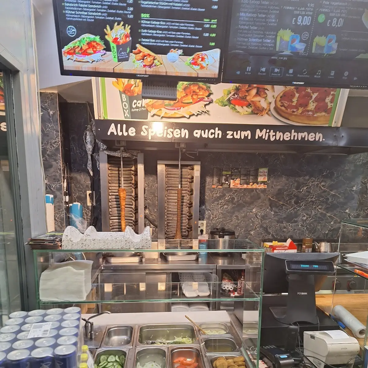 Atmosphäre, "Can" - Pizza und Kebap