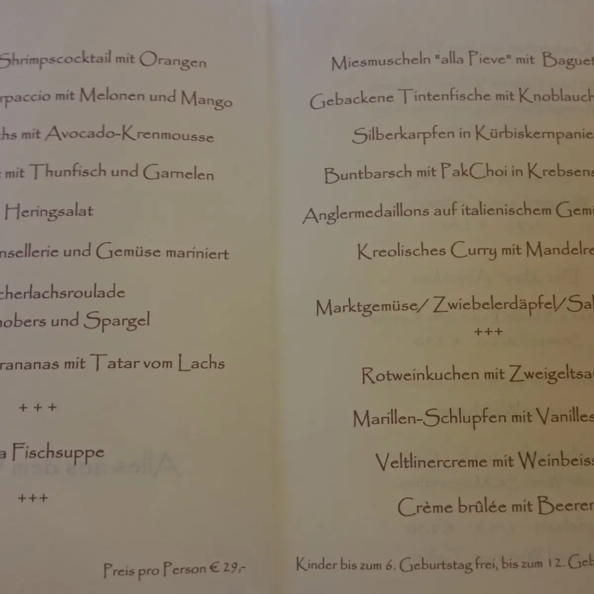 Speisekarte photo 2
