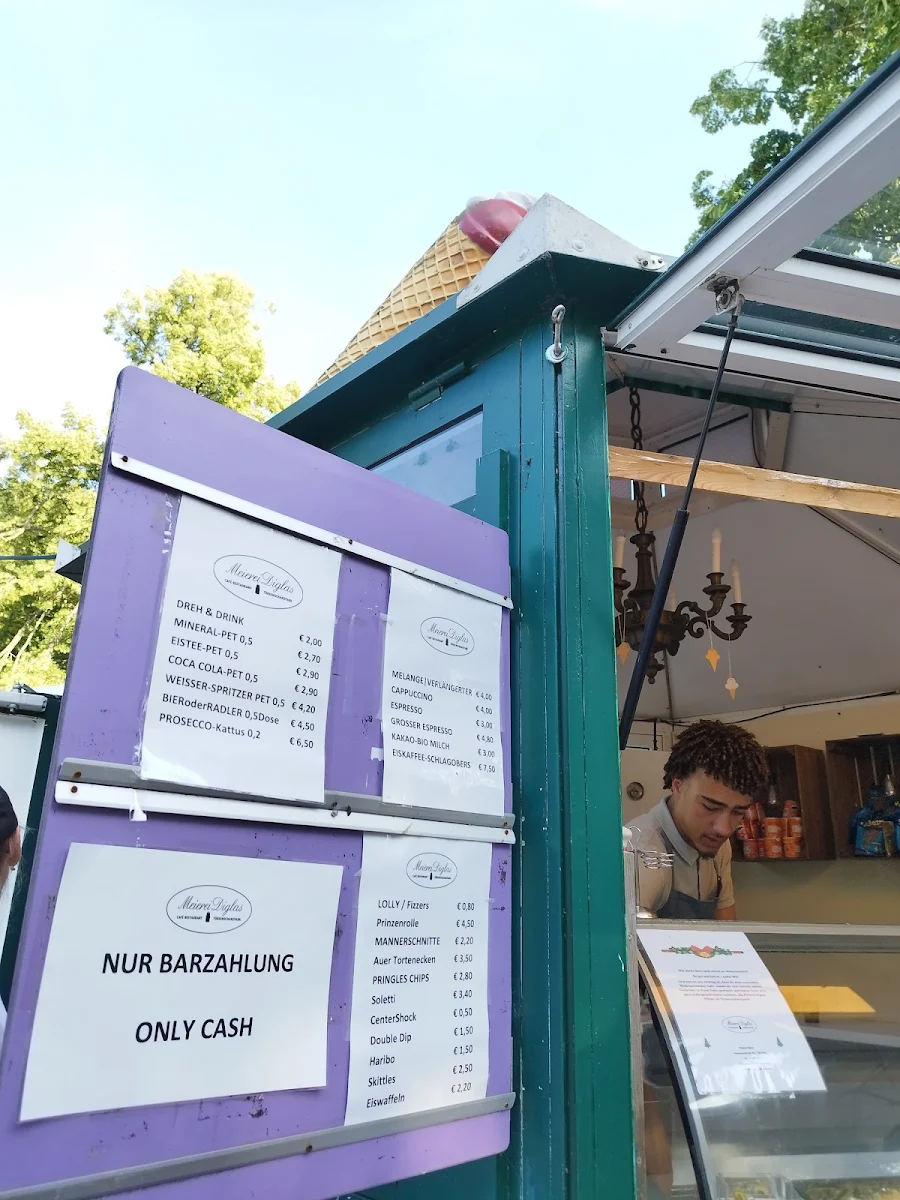 Speisekarte, Meierei Diglas im Türkenschanzpark