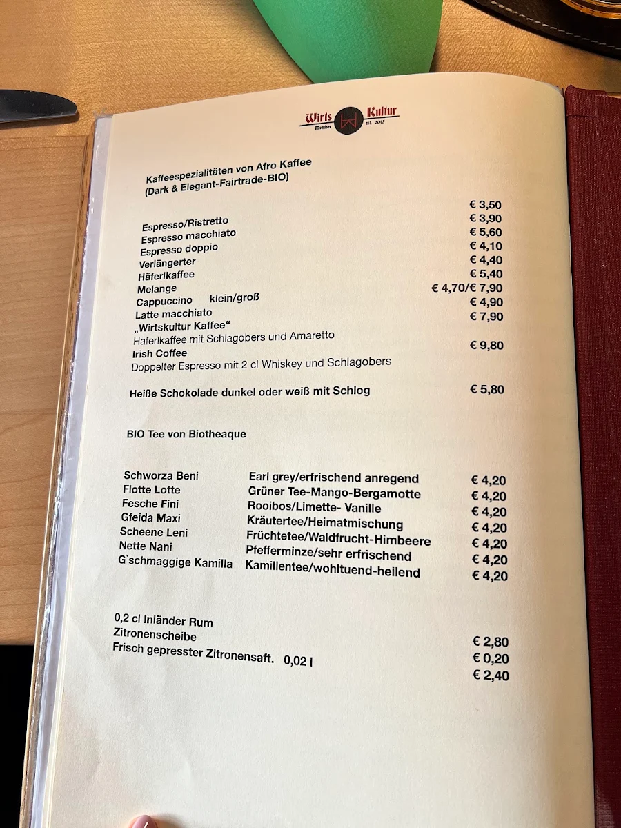 Speisekarte photo 1