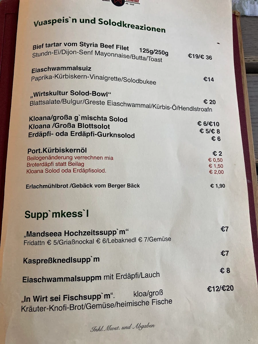 Speisekarte photo 5