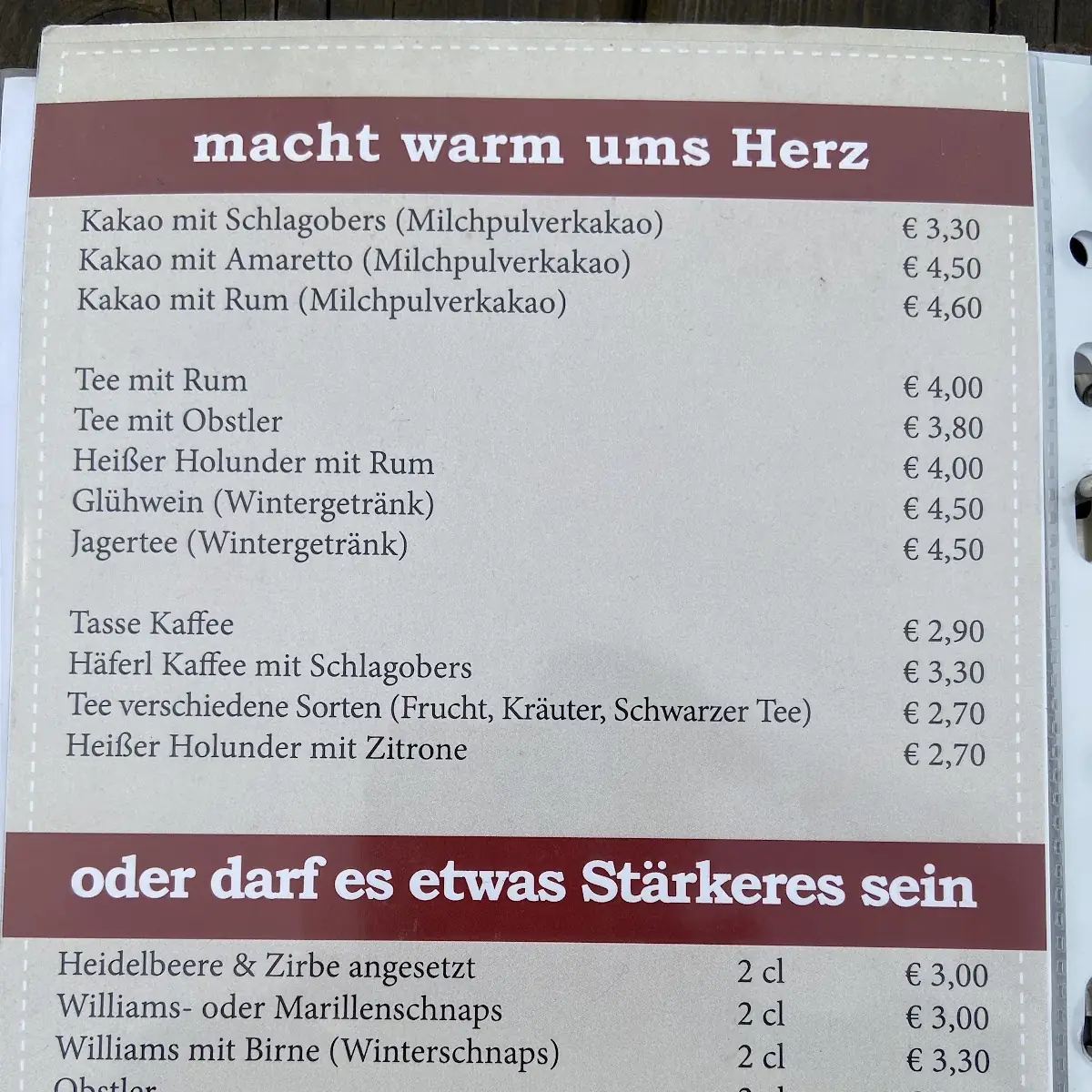 Speisekarte photo 1