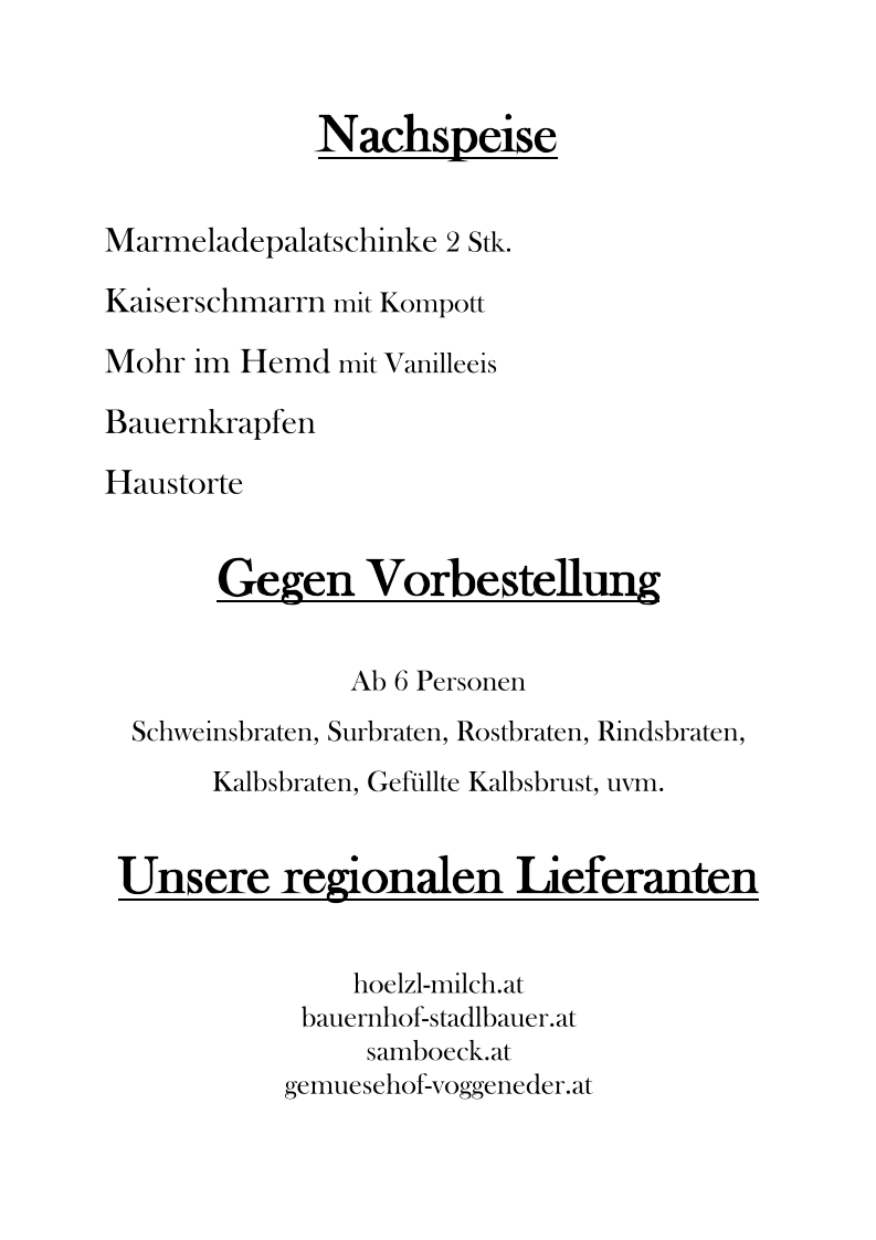 Speisekarte photo 1