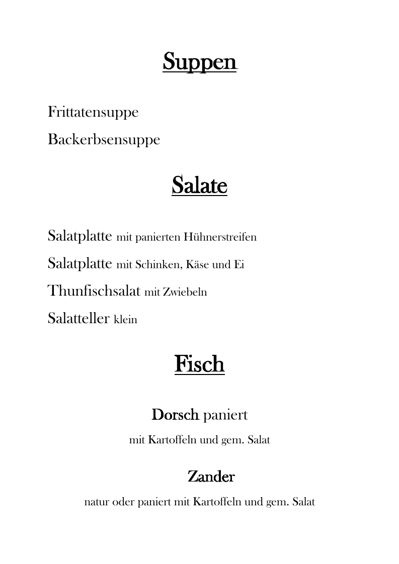 Speisekarte photo 2