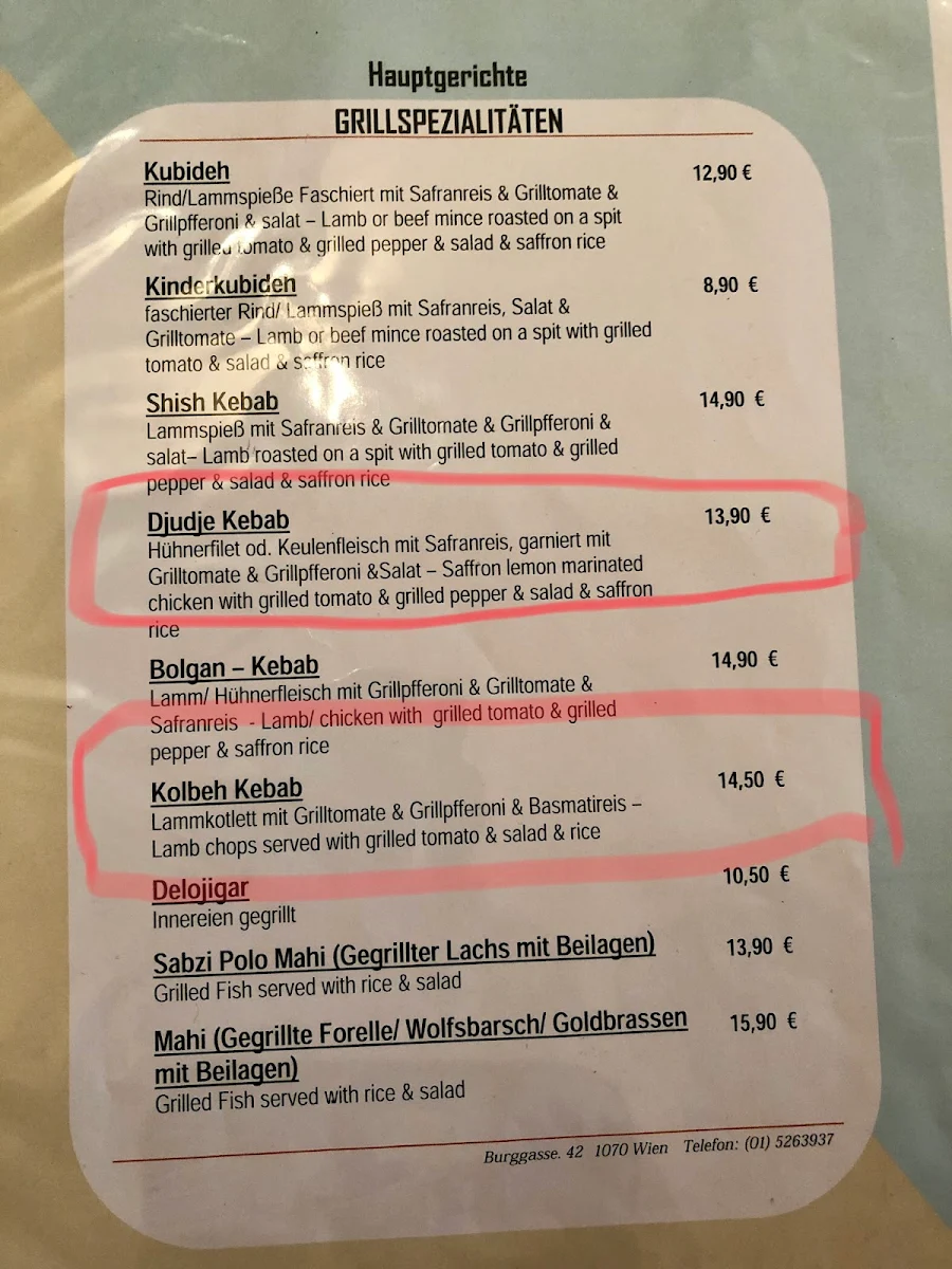 Speisekarte photo 1
