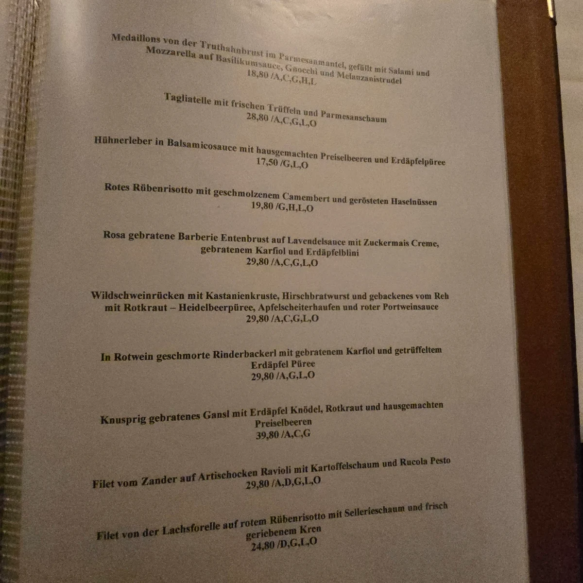 Speisekarte photo 2