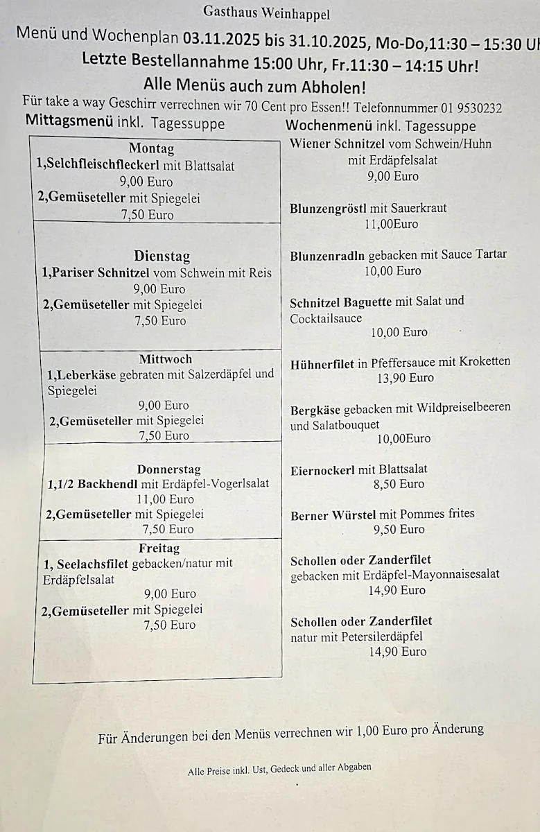 Speisekarte photo 1
