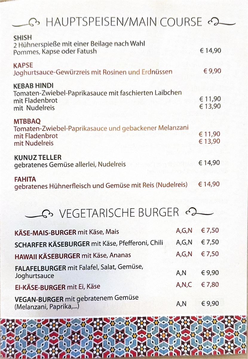 Speisekarte photo 3