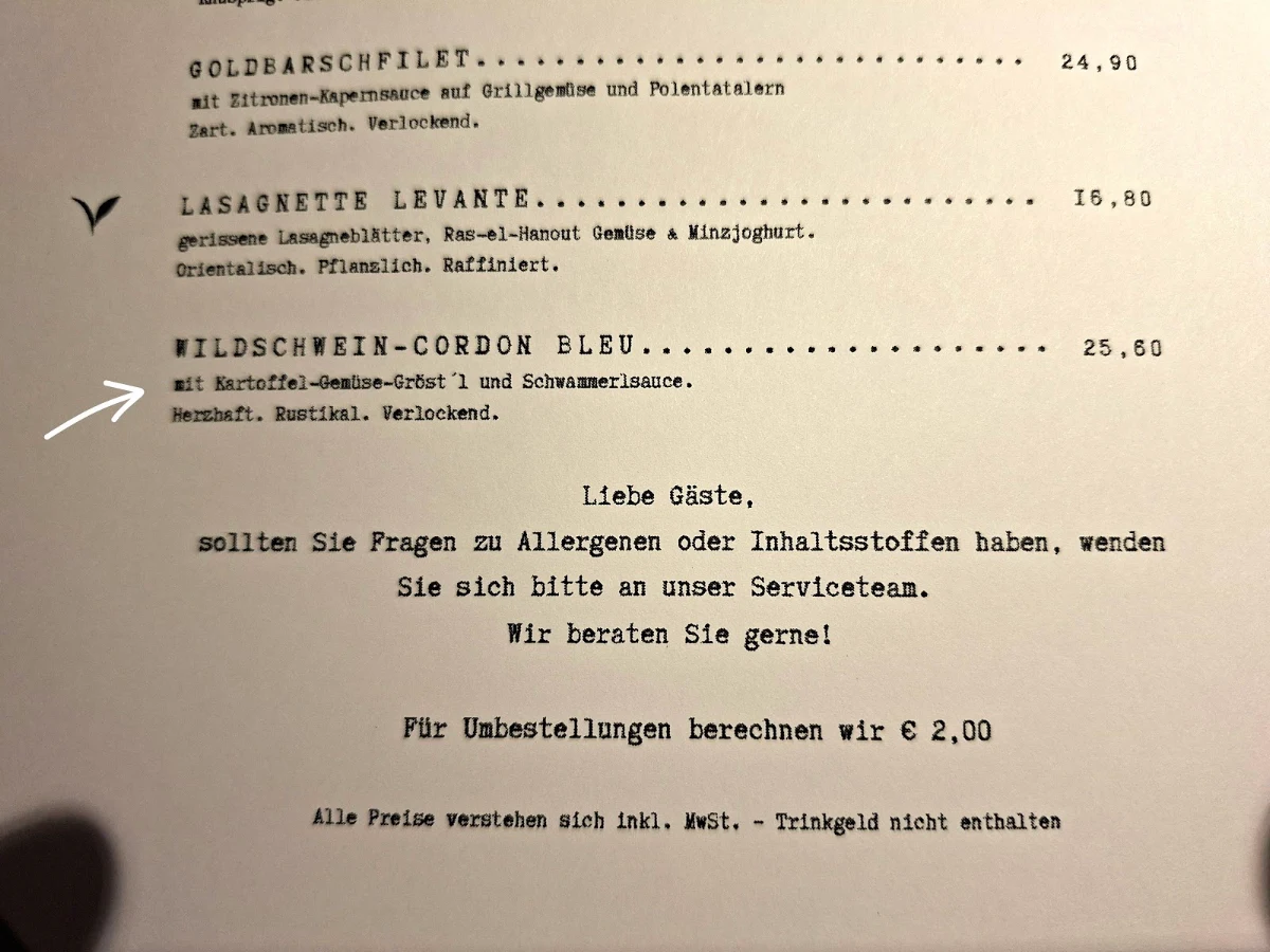 Speisekarte photo 2