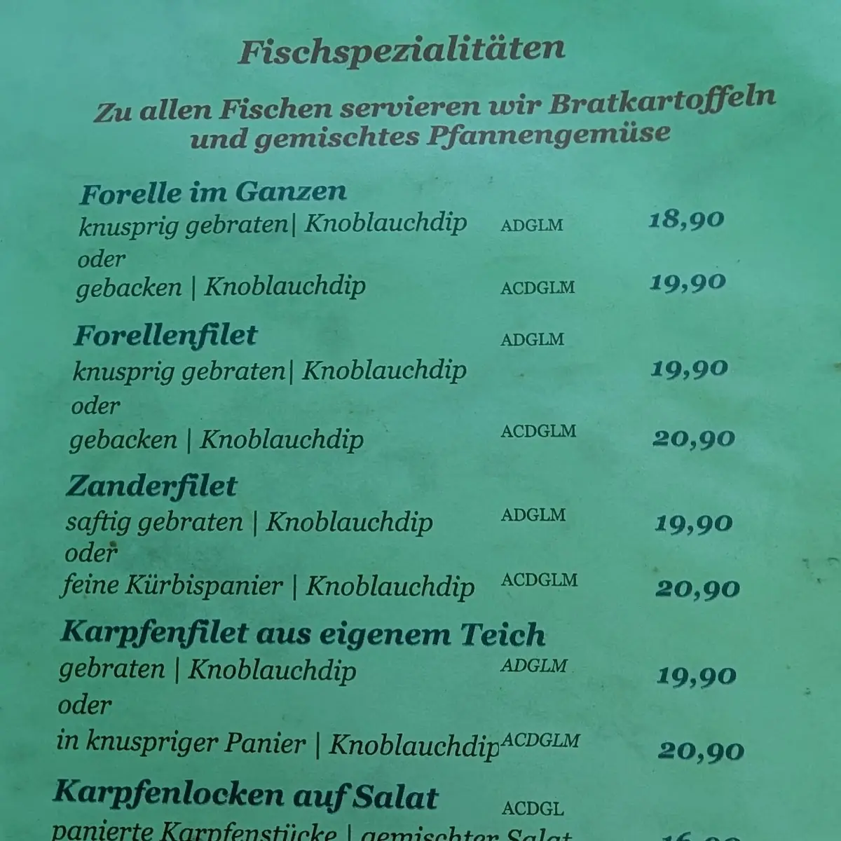 Speisekarte photo 1