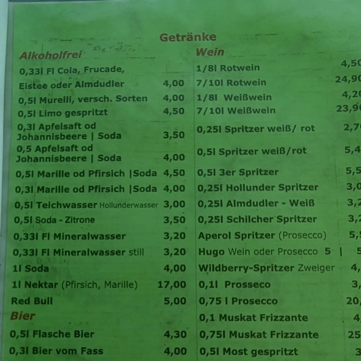 Speisekarte photo 3