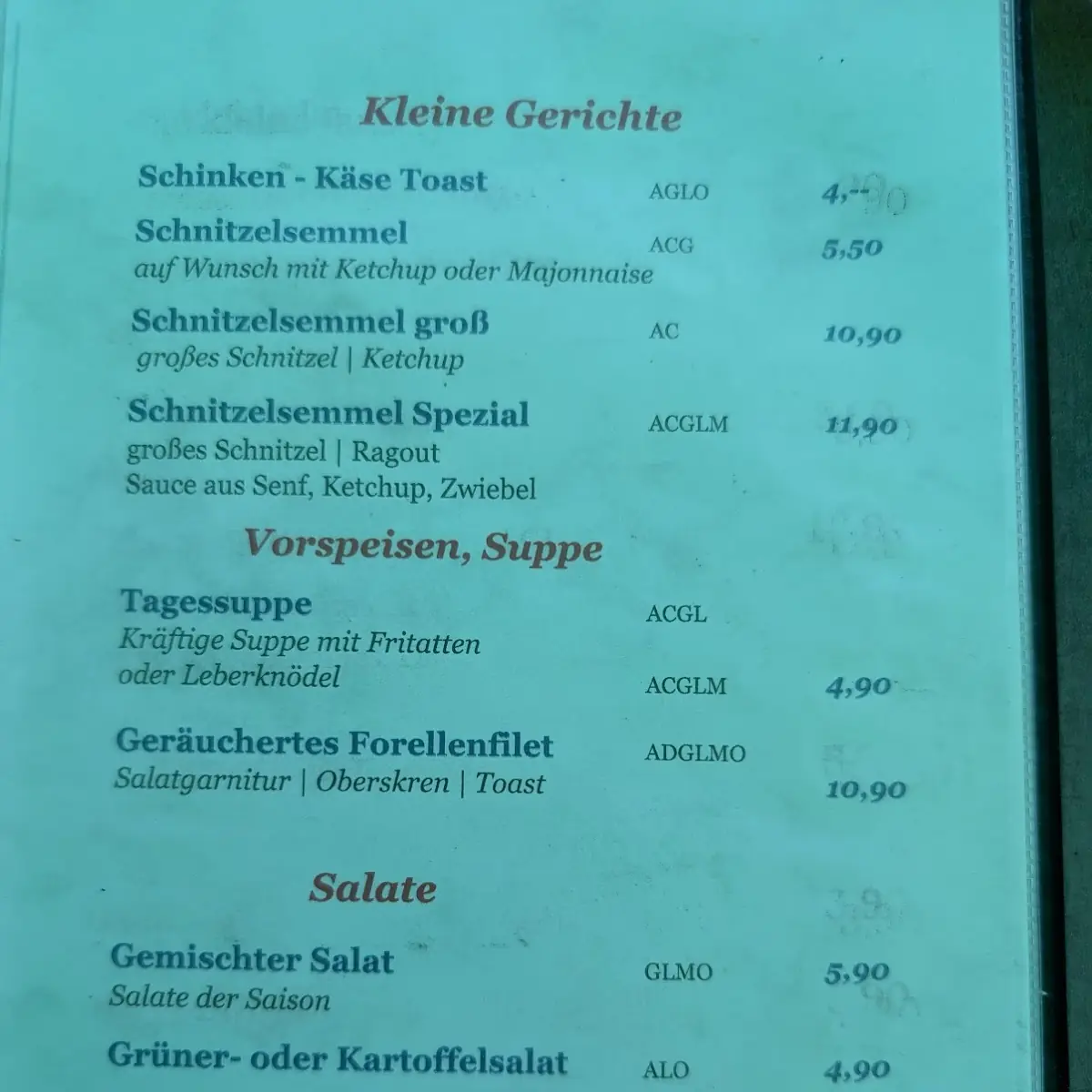 Speisekarte photo 4