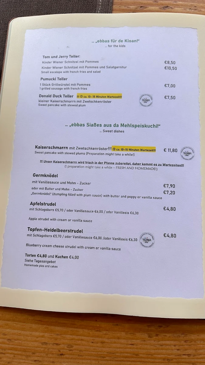 Speisekarte photo 2