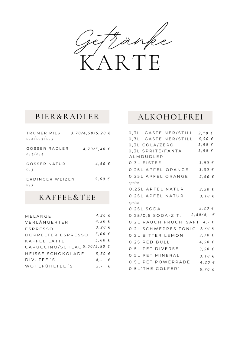 Speisekarte photo 2