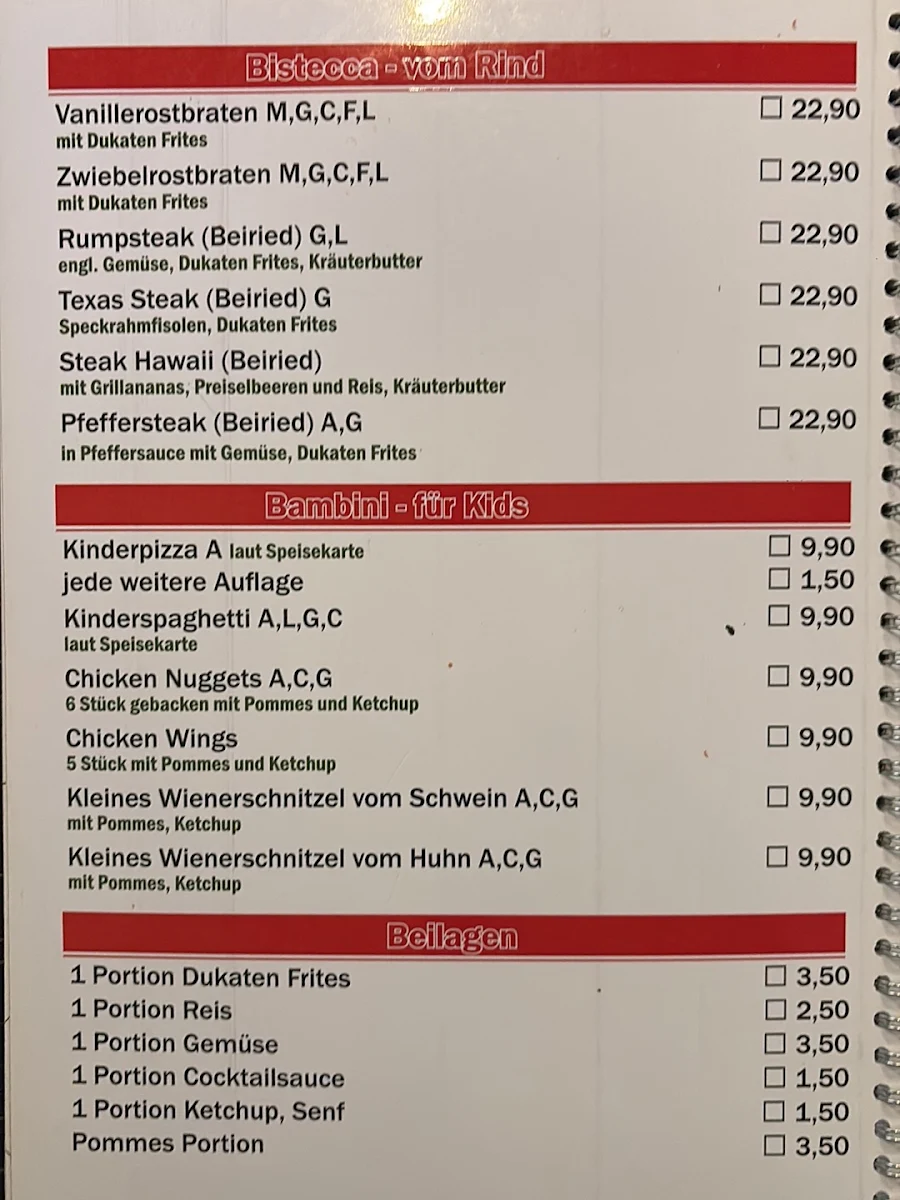 Speisekarte photo 2