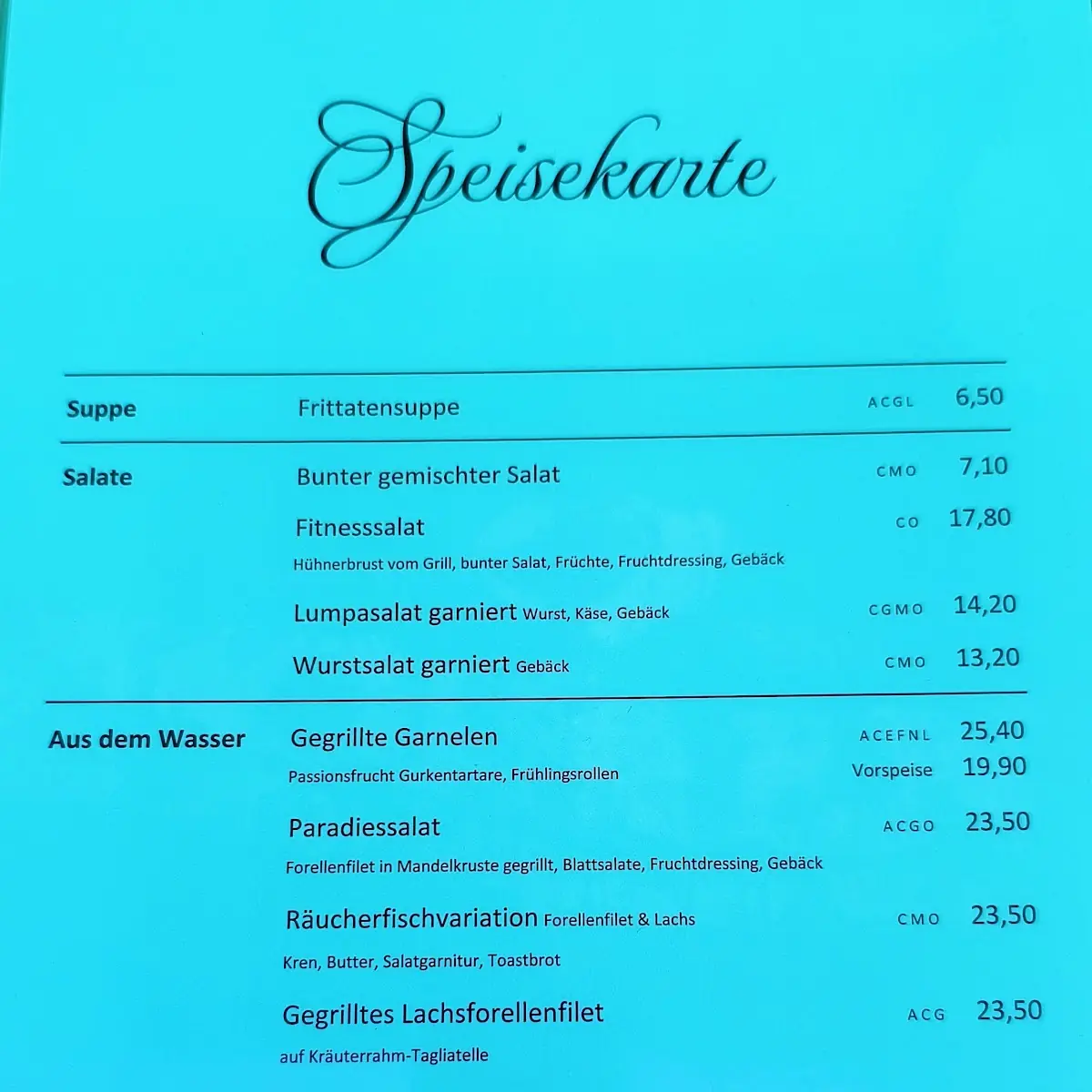 Speisekarte photo 1