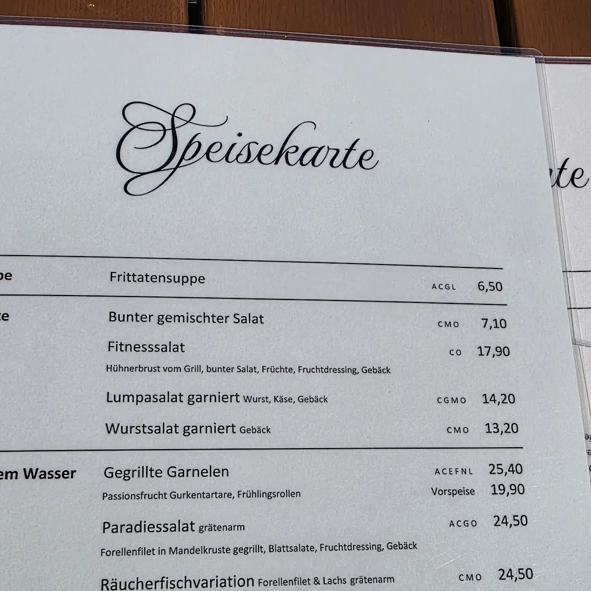 Speisekarte photo 2