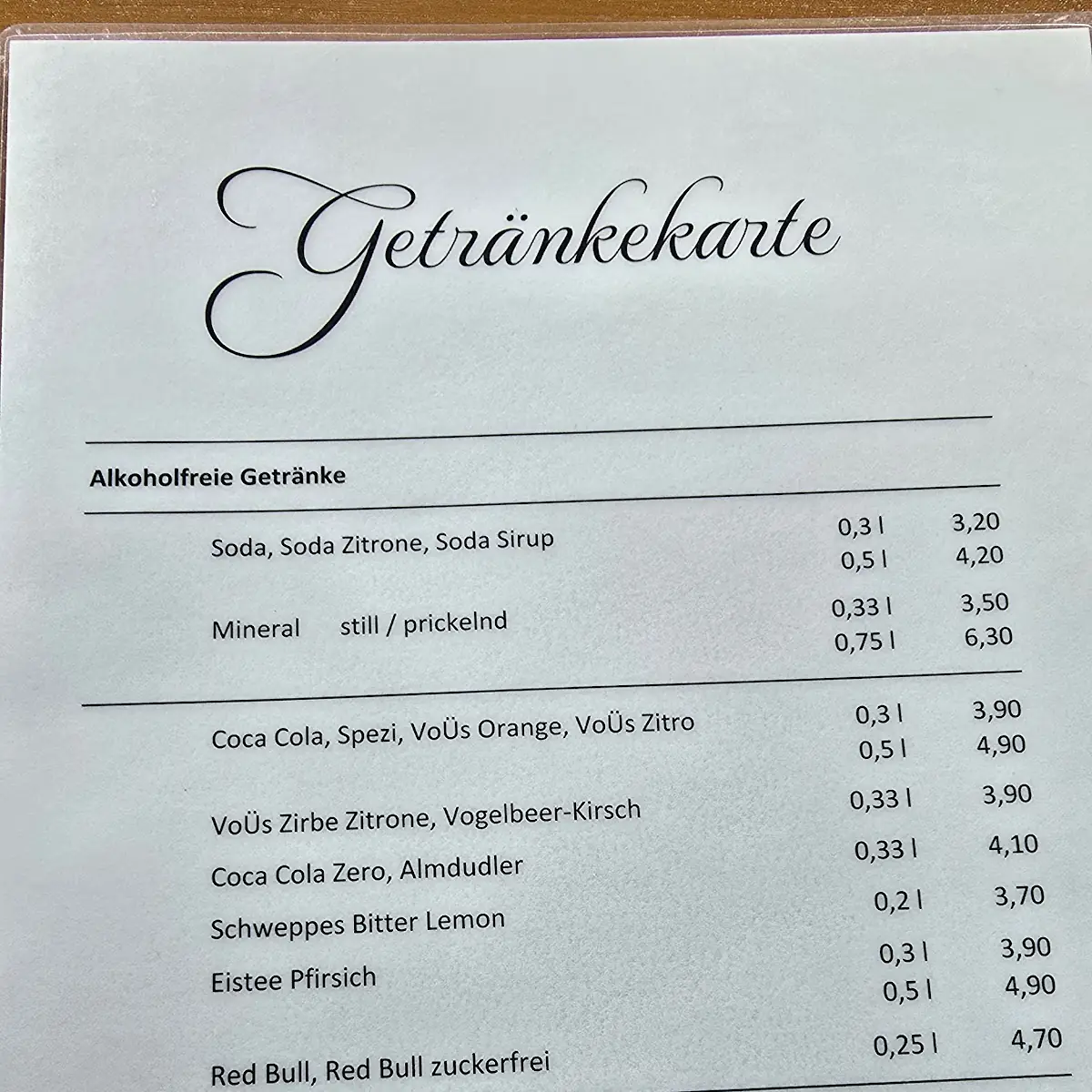 Speisekarte photo 4