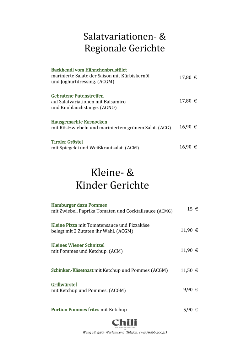 Speisekarte photo 2