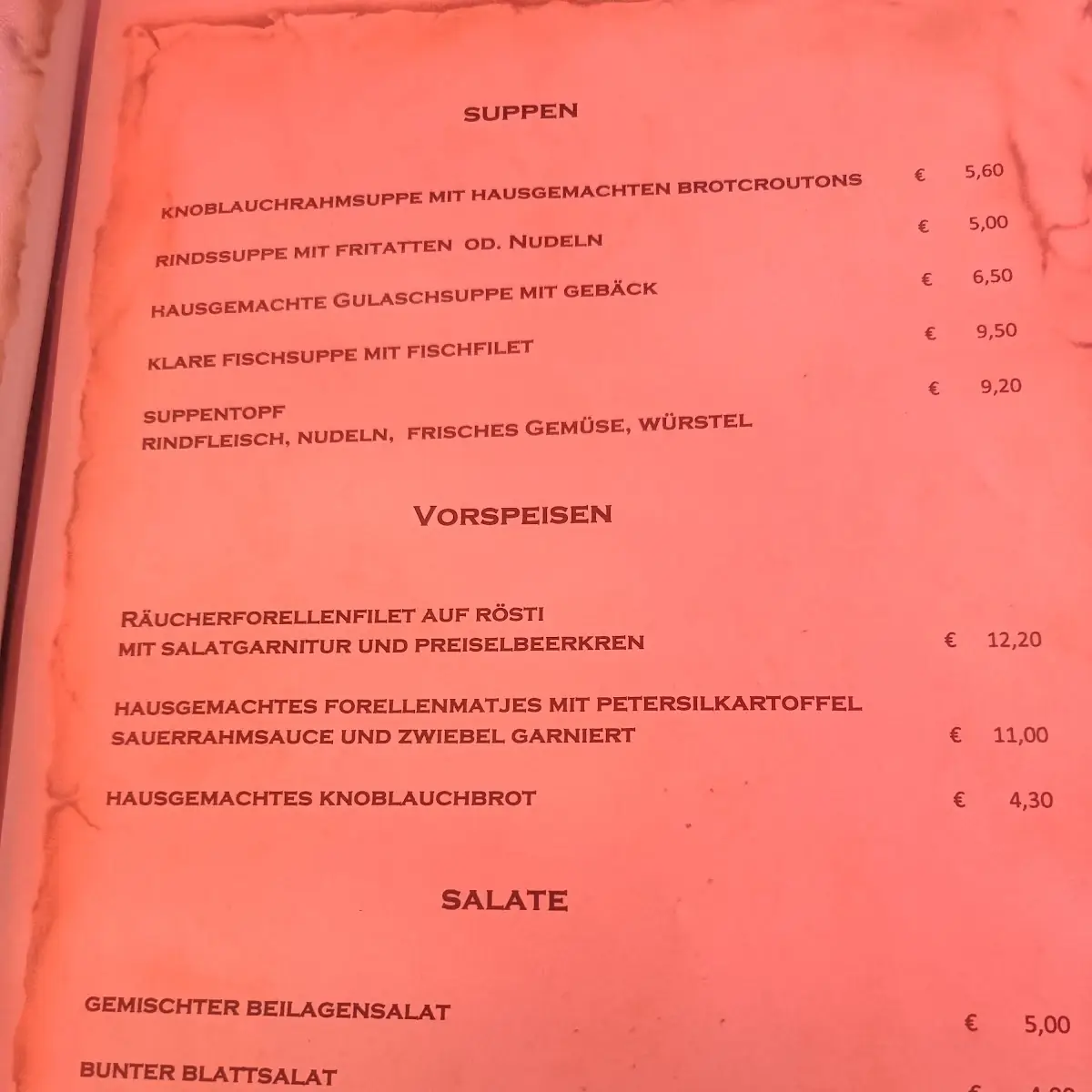 Speisekarte photo 1