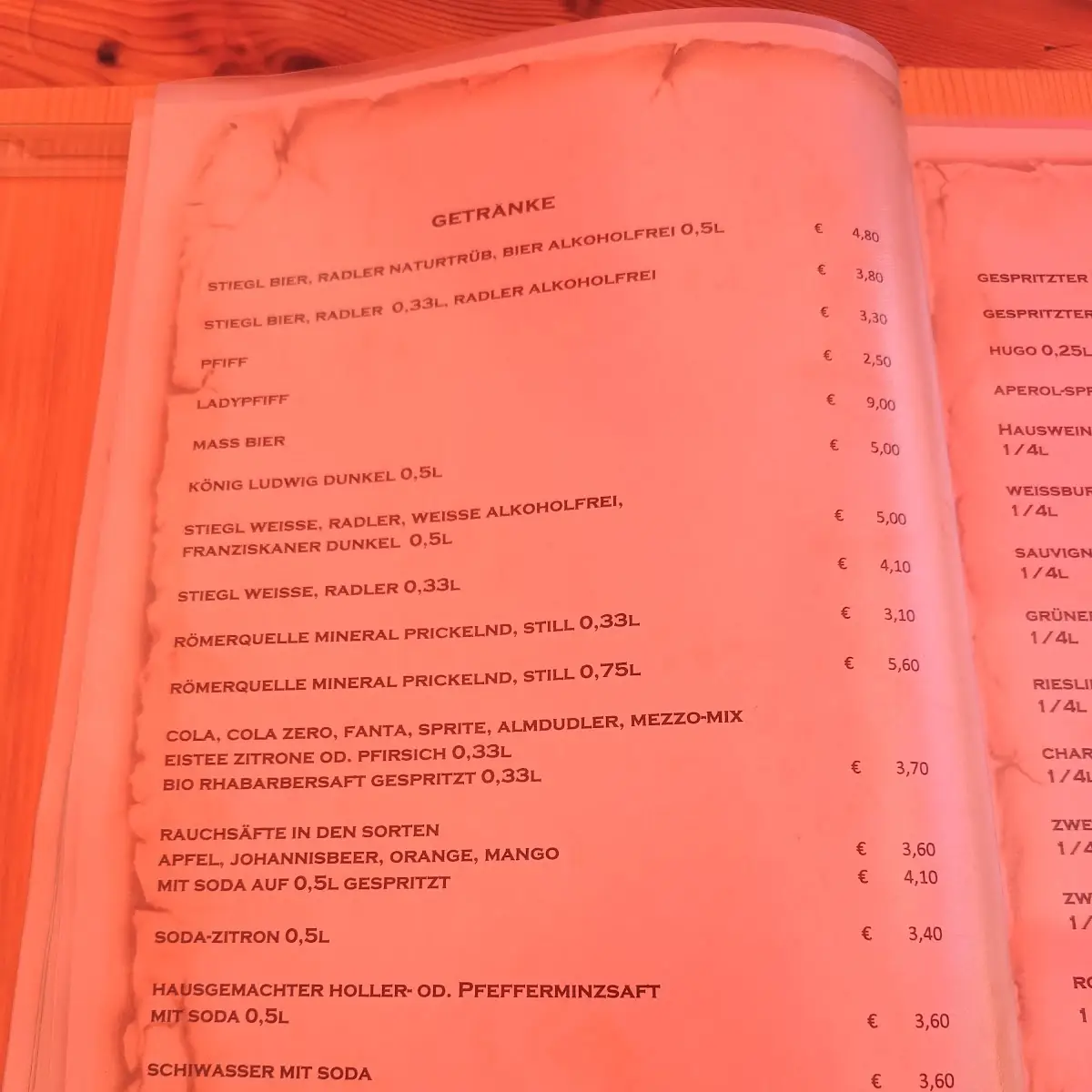 Speisekarte photo 2